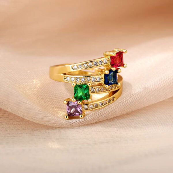 Simple Pavé Crystal Hollow Ring Women - Image 4