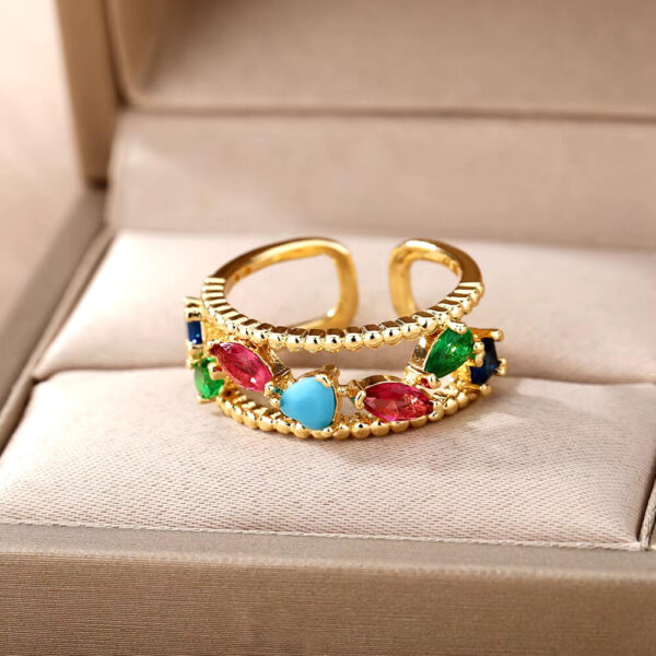 Rose Gold Color Love Ring for Women Men Couple - Image 3