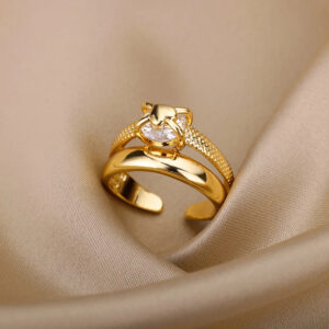 Gold Plated Heart Rings for Women
