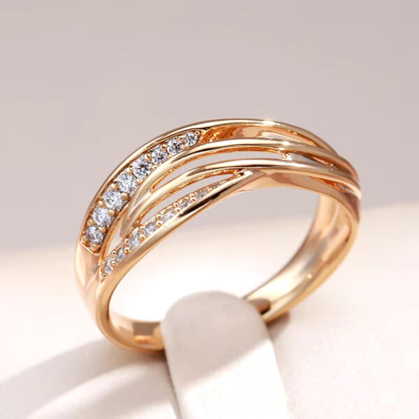 Kinel Simple Geometry Cross Ring for Women