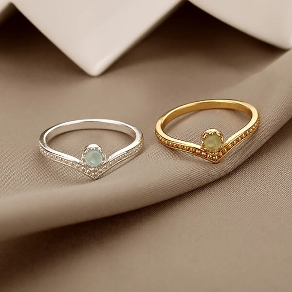 Kinel Simple Geometry Cross Ring for Women - Image 3