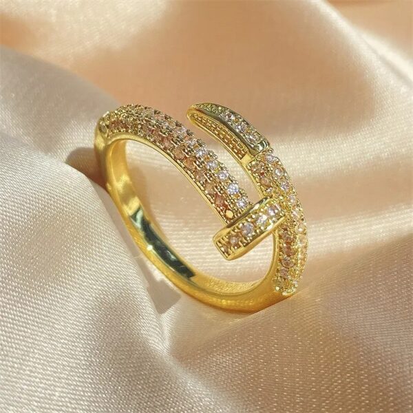 Huitan Minimalist Engagement Wedding Rings for Women - Image 2