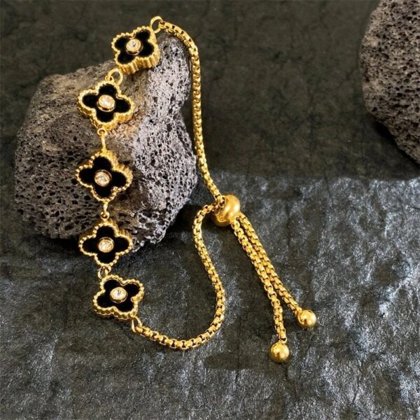 18K Gold Plated Stainless Steel Adjustable Bracelet - Image 2