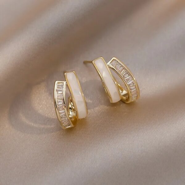 925 Sterling Silver AAA zircon Stud Earrings For Women
