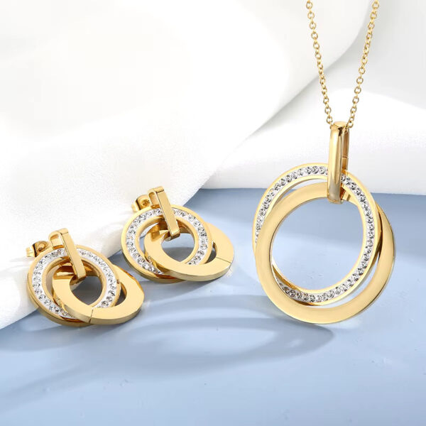 Stainless Steel Jewelry Set Christian Cross Ladies Jewelry - Image 4