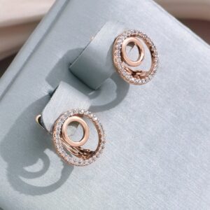 Harong Aesthetics Hollow Crystal Zircon Earrings