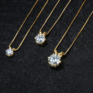 Silver Moissanite Jewelry Set Gold Plated