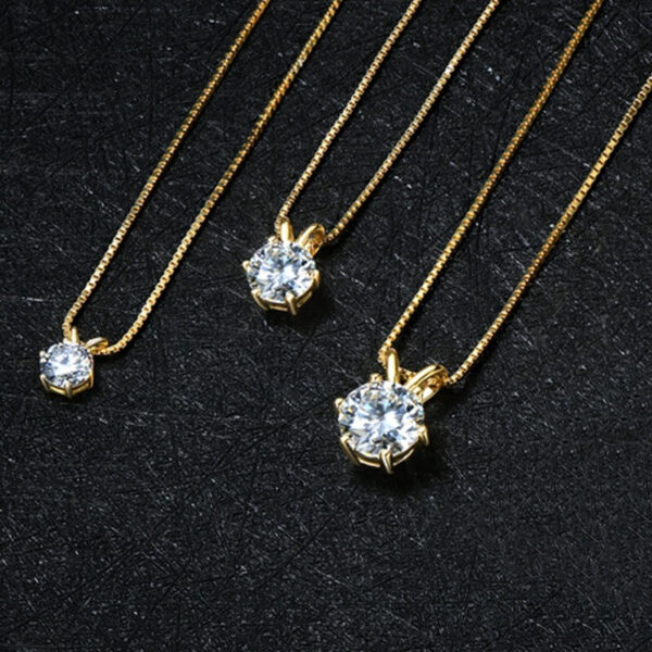Silver Moissanite Jewelry Set Gold Plated