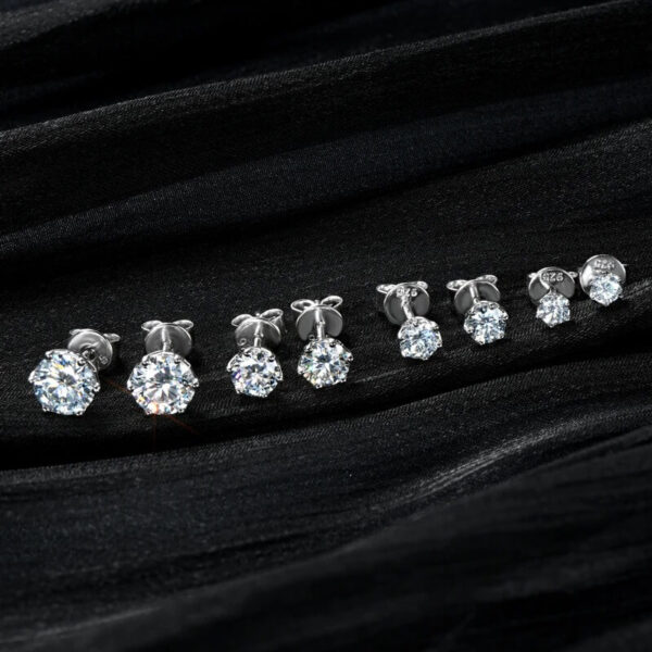 Silver Moissanite Jewelry Set Gold Plated - Image 2