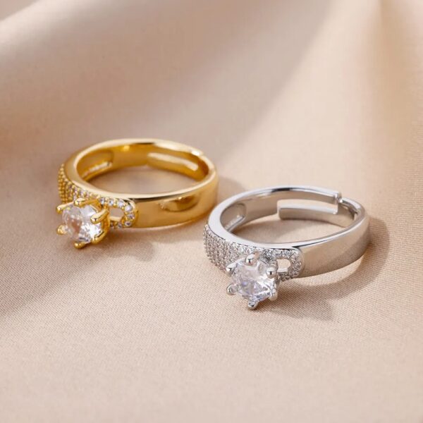 Stainless Steel Round Rings For Women - Image 2
