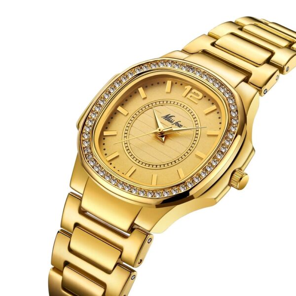 Women Crystal Diamond Watches Luxury Brand Gold - Image 3