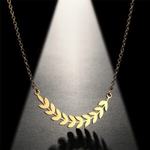 Skyrim Ear of Wheat Tree Leaves Women Necklace