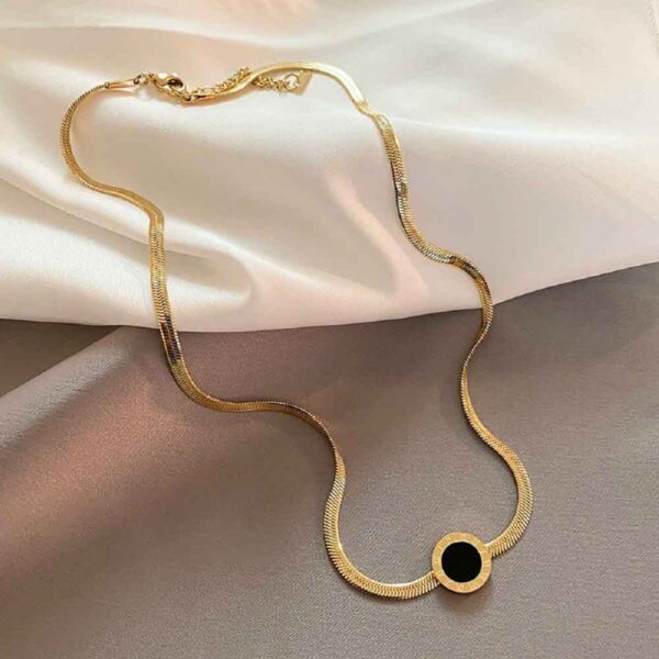 Stainless Steel Roman Digital Wafer Pendant - Image 2