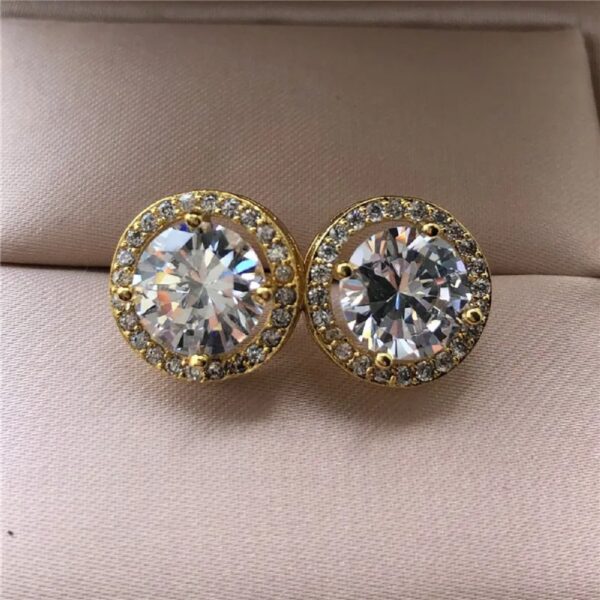D Moissanite Earrings for Women - Image 3
