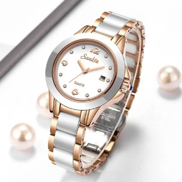 Women Crystal Diamond Watches Luxury Brand Gold - Image 2