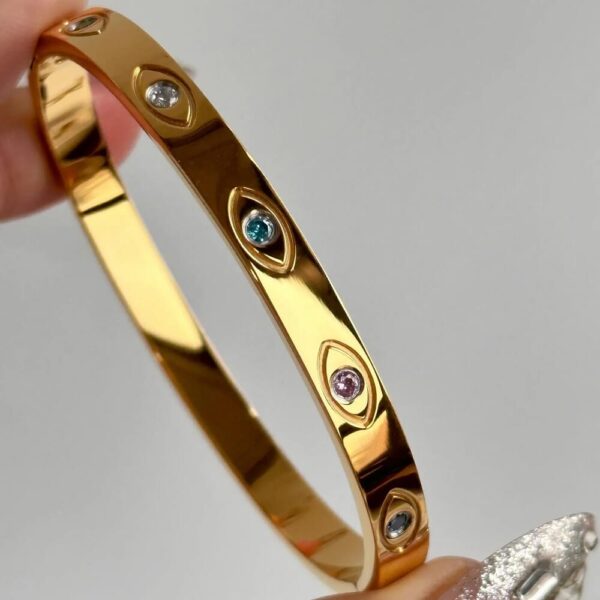 18K Gold Plated Stainless Steel Adjustable Bracelet - Image 4