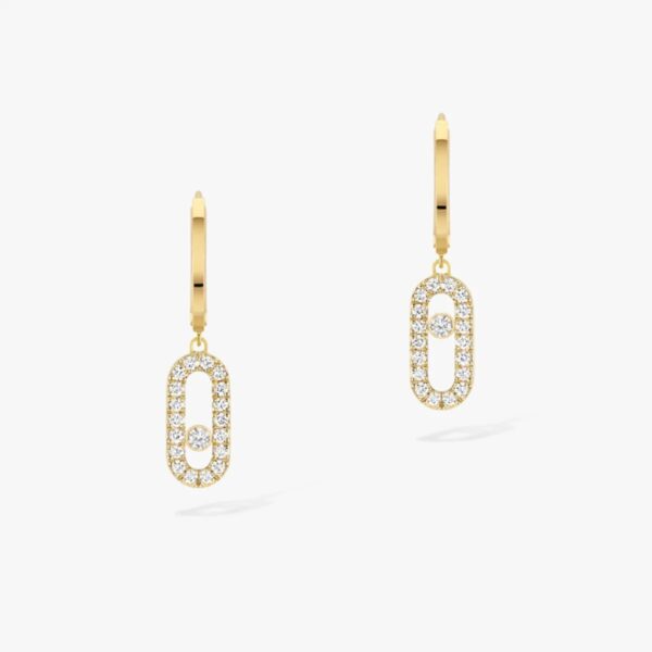 Youthway Diamonds Stainless Steel Hoop Earrings 18K Gold - Image 3
