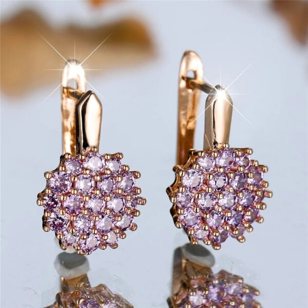 Retro Double Loop Design Drop Earrings - Image 4