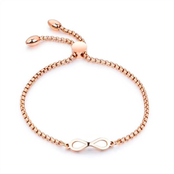 Stainless Steel Bracelets Exquisite Elegant Heart Pendant - Image 3